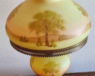 Fenton Burmese Uranium Glass Lamp