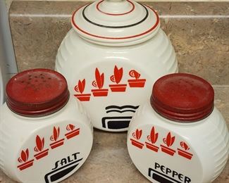 Fire King Milk Glass Kitchen Set