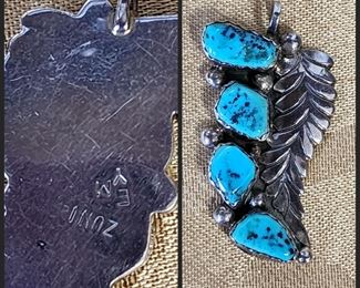 Zuni Turquoise Pendant