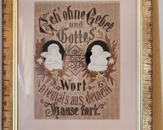 German Punch Paper Framed Picture