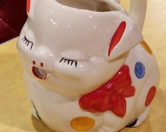 Polka Dot Pig Pitcher