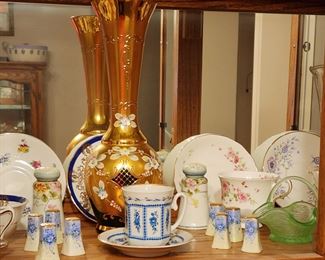 Lots of lovely dishware and  glassware at this sale