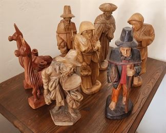 Hand Carved wood figures 
