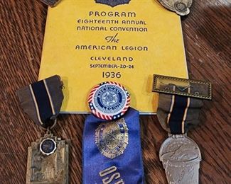 1930s American Legion Convention Medals