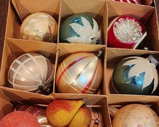 Blown Mercury Glass Christmas ornaments