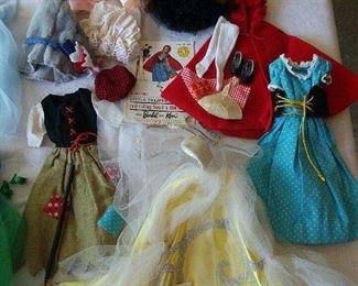 Red Riding Hood and Cinderella Barbie vintage outfits.