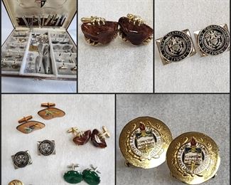 Small selection of many men's cufflinks and tie bars available. 