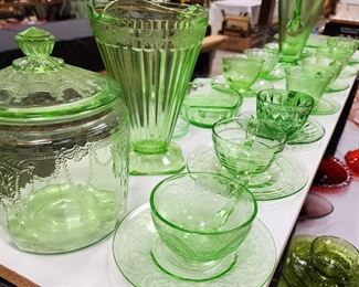 Green Depression Glass some uranium reactive