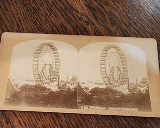Chicago Worlds Fair Ferris Wheel Card