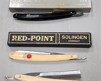 A few of the straight razors to choose from. 