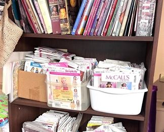 Sewing books and patterns 