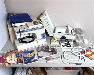 Husqvarna Viking 1+ sewing/embroidery machine w/parts, books and software 