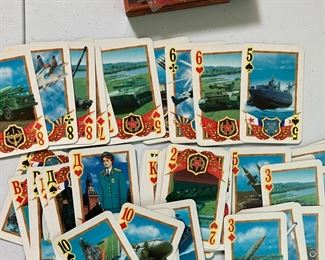 Vintage Soviet era playing cards