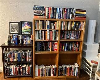 Tons of books. Lots of Star Wars and Star Trek books too