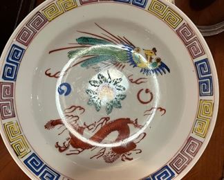 Phoenix and dragon 1950s restaurant ware. 