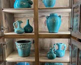 More beautiful, turquoise, glazed pottery