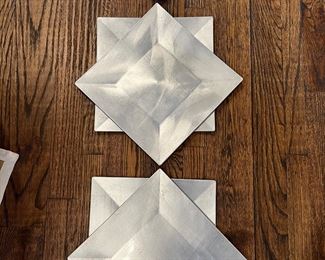 Silver square chargers!