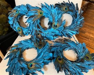 Peacock wreaths or candle rings