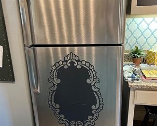 Stainless steel Frigidaire, freezer/refrigerator