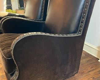 Side view of Mohair and Leather chairs!!