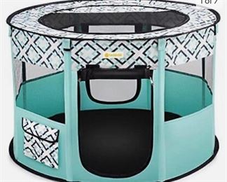 Tastiest portable pet foldable, animal playpen for indoor or outdoor.