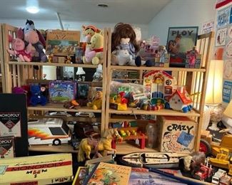 Vintage and contemporary toys