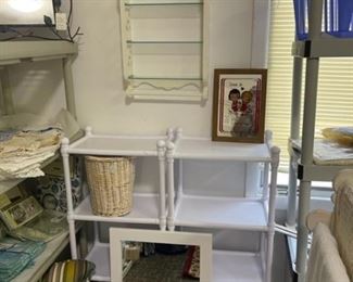 White shelves