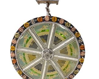 C.1930 Table Top Horse Racing Wheel With Odds Maker In Original Carrying Cases