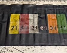 Circa 1930s Hand Painted Oil Cloth Gaming Gambling 3-Up Odds Mat