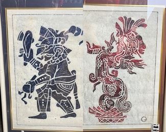 Two Mayan Batik Prints