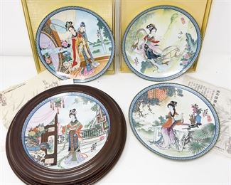 Decorative Plates Imperial Jingdezhen Porcelain "Beauties Of The Red Mansion" Zhao Huimin