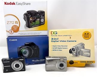 Digital Cameras Tested Working Olympus Kodak Canon