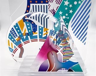 Yankel Ginzburg Modular Screen Printed Acrylic Table-Top Sculpture