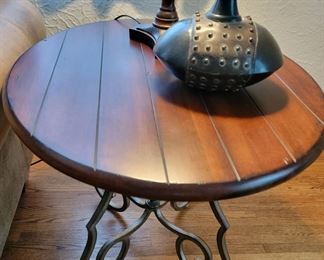 Sturdy occasional table to set your sturdy knick knacks upon.