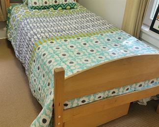 2nd twin mattress set with bed frame and under-the-bed storage