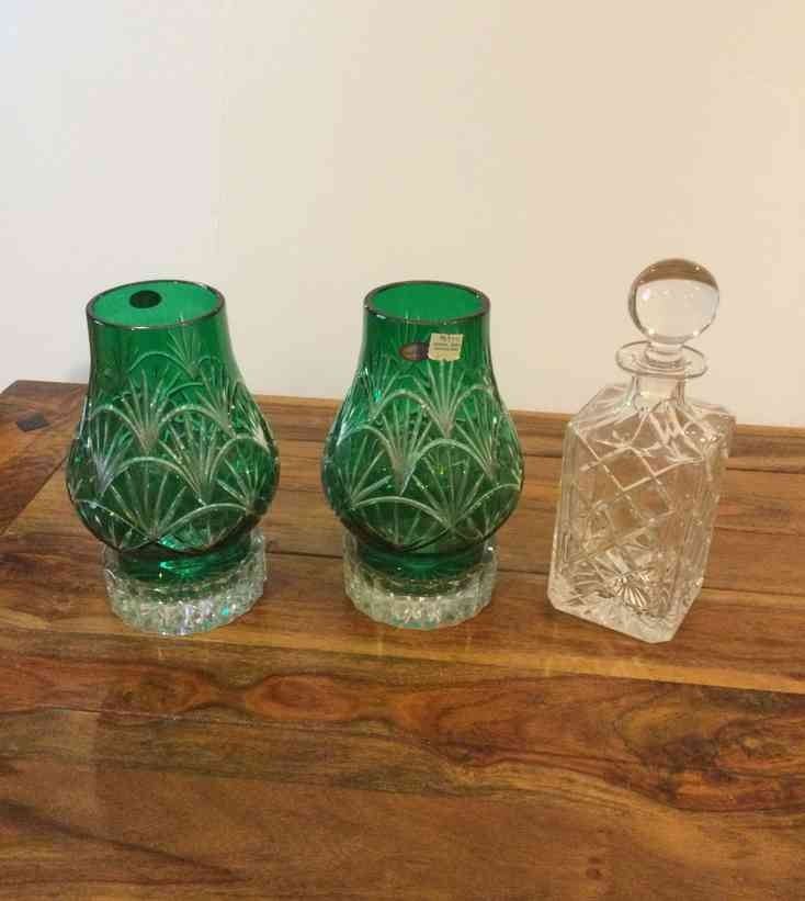 Vintage Green Ofnah Crystal