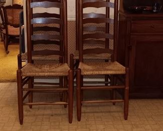 Ladderback chairs, set of 4