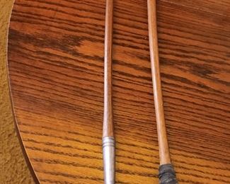 Wooden shaft golf clubs