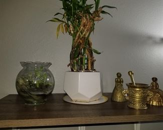 Plants, Brass bells and mortar