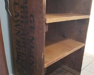 Philadelphia Lawn Mower Crate bookshelf