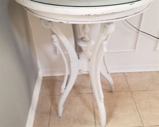 Vintage Glass Top Small Table
