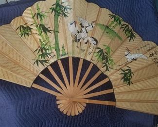 Large Japanese Hand Signed Fan