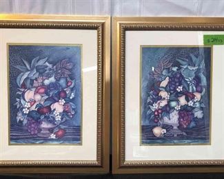 Framed Fruit Prints