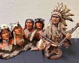 Native American Resin Statues 