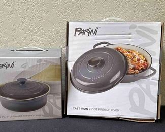 Parini Cast Iron French Oven Stoneware Serving Dishes