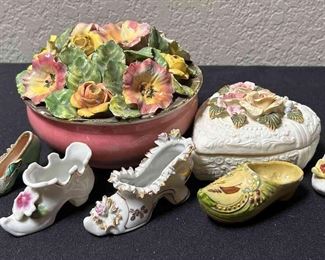 Porcelain Floral Boxes Shoes