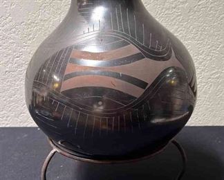 Signed Decorative Pot Stand