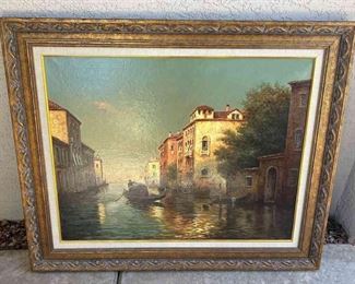 Signed Oil Painting On Canvas