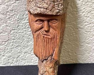Signed Wood Carving 