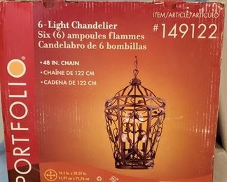 Six Flame Chandelier 